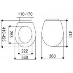 Toilet seat and cover, PVC... - 2